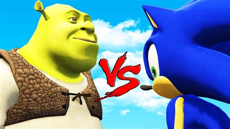 Sonic The Hedgehog Vs Shrek Great Battle Video Dailymotion