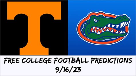 Tennessee Vols Vs Florida Gators Free College Football Predictions 91623 Youtube