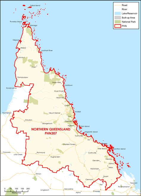 Northern Queensland Primary Health Network Phn Map Topographic