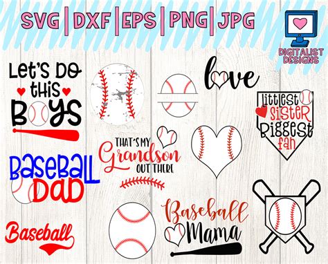 Baseball Svg Bundle 13 Designs Digitalistdesigns
