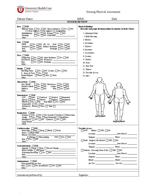 Med Surg Nursing Worksheet