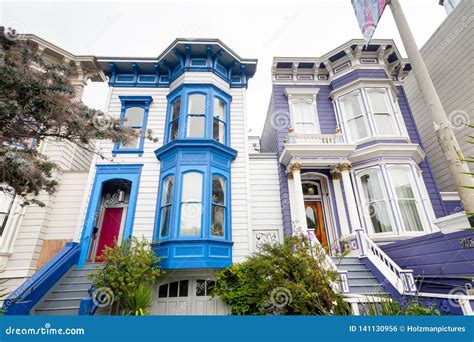 Colorful Houses Of San Francisco Editorial Photo Image Of Color