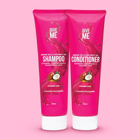 Shampoo And Conditioner Bundle Argan Oil And Coconut Oil Give Me Cosmetics