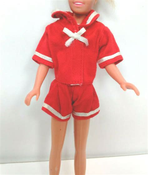 Doll Clothes Fit 9 Skipper Dolls Genuine Barbie Label 2 Pc Red Outfit