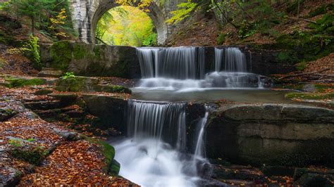 Bulgaria Waterfall And Bridge During Fall Hd Nature Wallpapers Hd