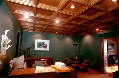 Deep Coffered Ceiling With Tin Woodgrid Coffered Ceilings By