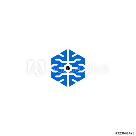 Brain Logo Hexagon Geometric Design Ai Tech Buy This Stock Vector And