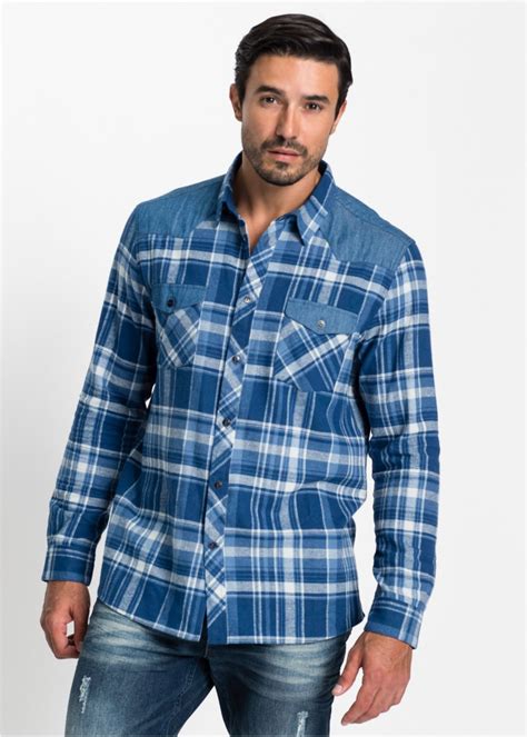 Flanell-Langarmhemd (mit Bildern) | Männer hemden, Zeug für männer ...