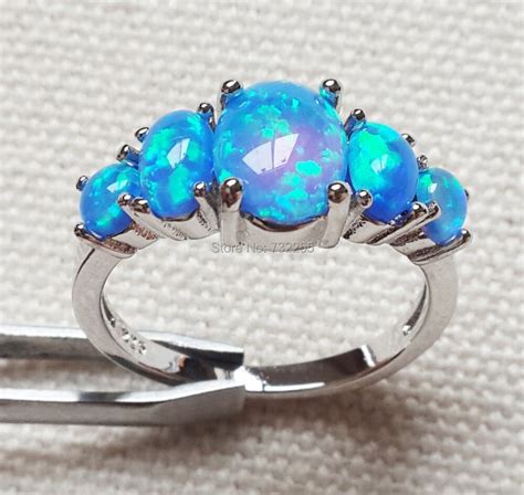 Buy Popular Blue Fire Opal Rings Jewelry For