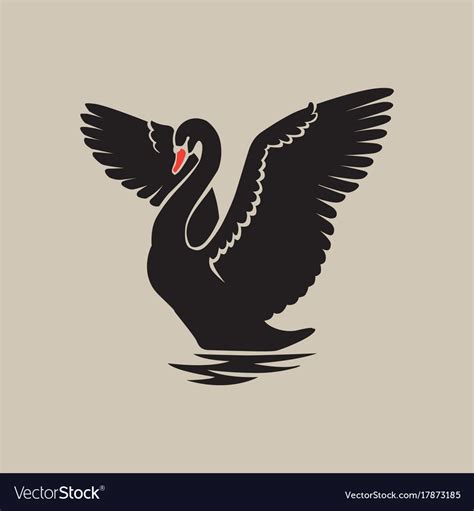 Swan Logo Sign Emblem 03 Royalty Free Vector Image