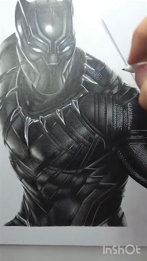 Black Panther Wakanda Drawing Art Sketch Timelapse Marvel