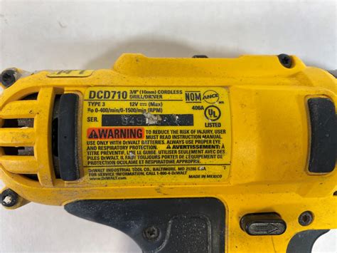 Dewalt Cordless Drill DCD710 For Parts Or Not Working Heartland