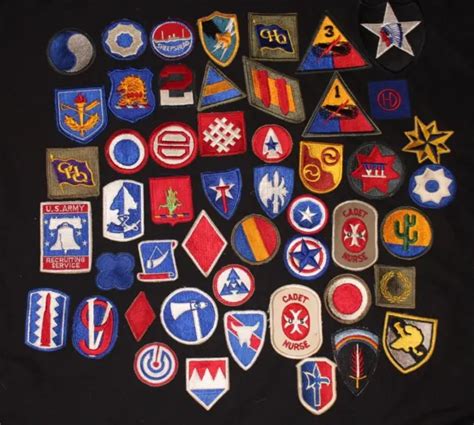Lot Of Us Army Ww2 To Vietnam Era Military Patches Various Eras 12505