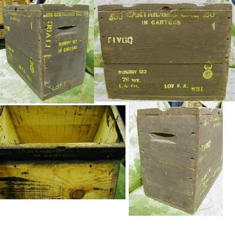 Militaria Original Wwii Us 6 Army 30 And 50 Caliber Wood Ammo Box