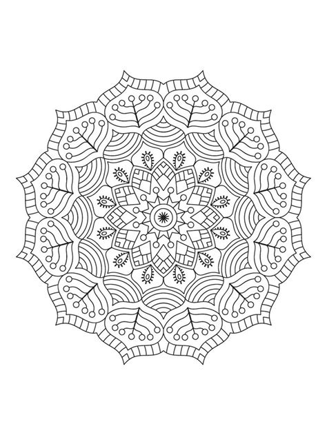Mindfulness Mandala Coloring Page