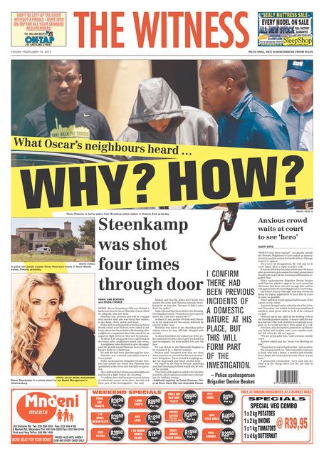 How South Africa Newspapers Reacted To Oscar Pistorius Murder Charge