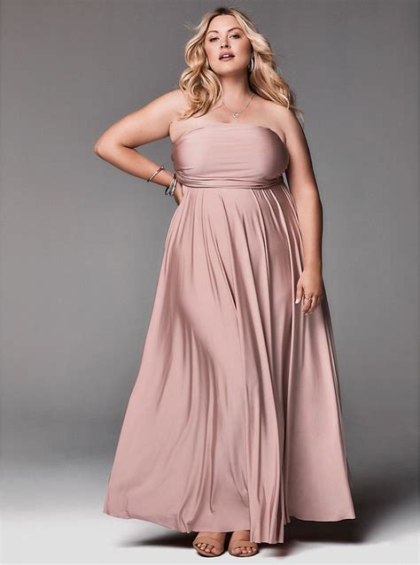 Special Occasion Pink Studio Knit Convertible Maxi Dress From Torrid Plus Size Fashion