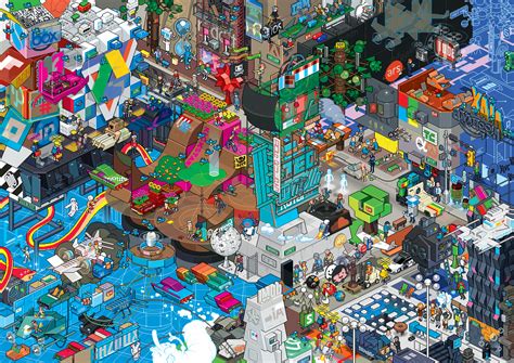 Eboy Bazqux Internet En Pixel Art Pixel Art Pixel City Graphic Art
