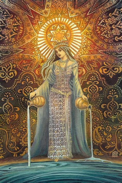 Star Goddess Of Hope Mythological Tarot Art 12x18 Giclée Print Etsy