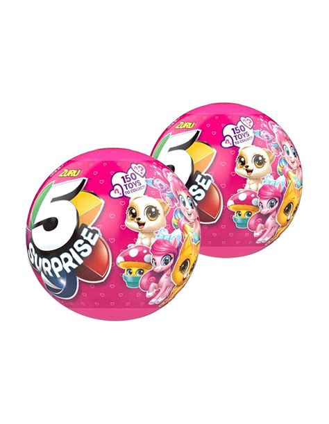 Pack De 2 Zuru 5 Surprise Rosa Mystery Capsule Surprise Miniature Toy