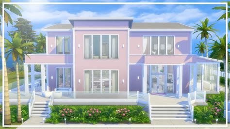 Barbie Beach House The Sims 4 Speed Build Youtube