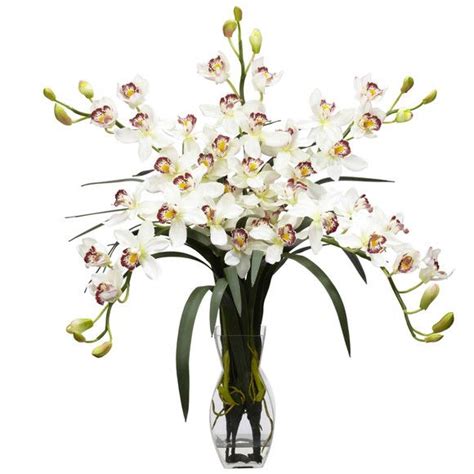 Cymbidium Orchid Silk Flower Arrangement Orchid Flower Arrangements Silk Flower Bouquets