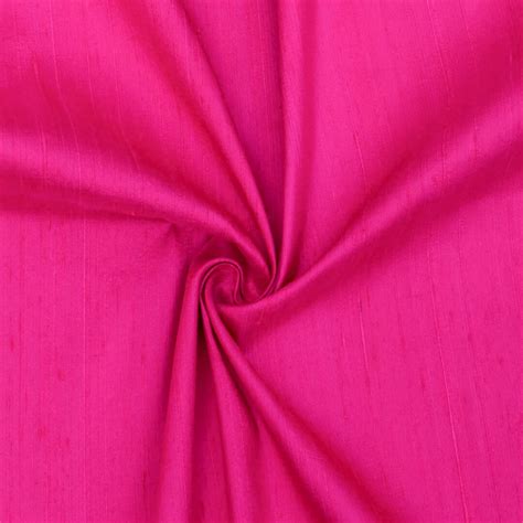 Fuchsia Pink 100 Pure Silk Fabric By The Yard Pure Silk Etsy