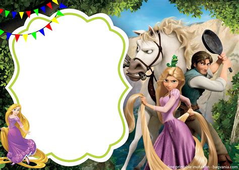 Free Royal Rapunzel Invitation Template Free Printable Birthday