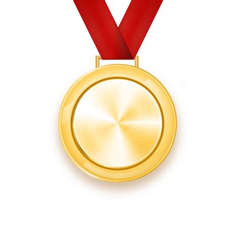 Złoty Medal Z Czerwoną Wstążką Wieniec Laurowy Nagroda Za Zwycięstwo