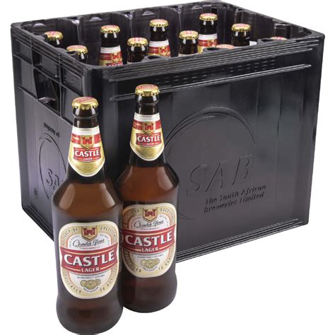 Castle Lager Beer Bottles 12 x 750ml | Beer | Beer & Cider | Drinks png image