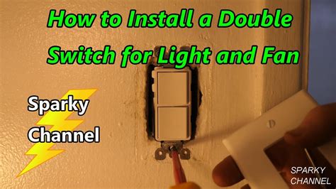 How To Install A Double Switch For A Bath Light And Fan Youtube