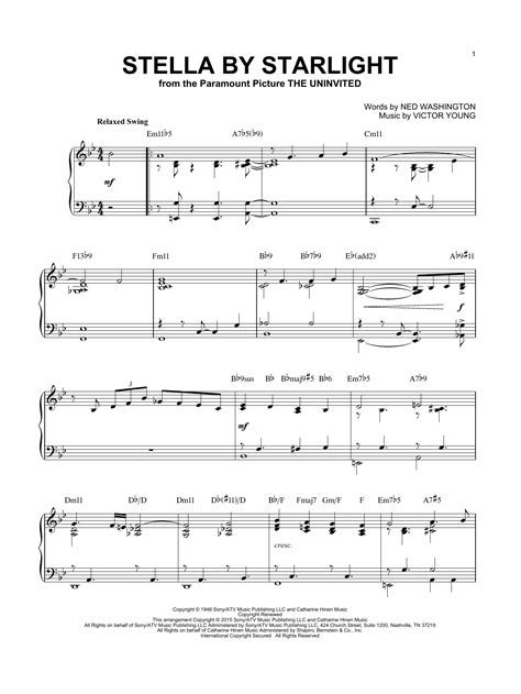 Stella By Starlight Sheet Music Direct