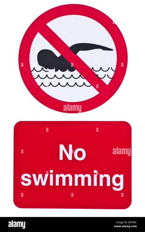No Swimming Sign Uk Signs Stock Photo Alamy