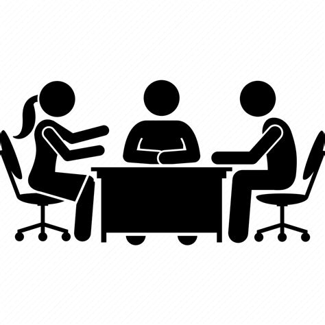 Business Discuss Discussion Negotiation Office Woman Worker Icon