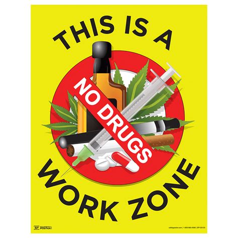 Safety Poster This Is A No Drugs Work Zone Cs924810