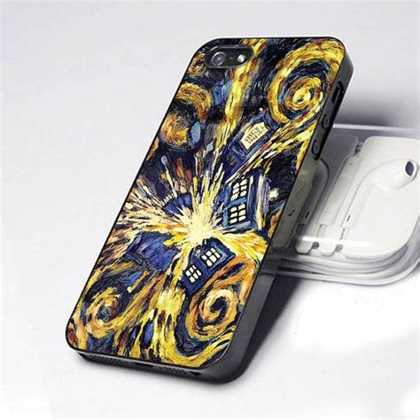 Case Iphone 4 And 5 For Dr Who Tardis Explode Starry Night Art Painting