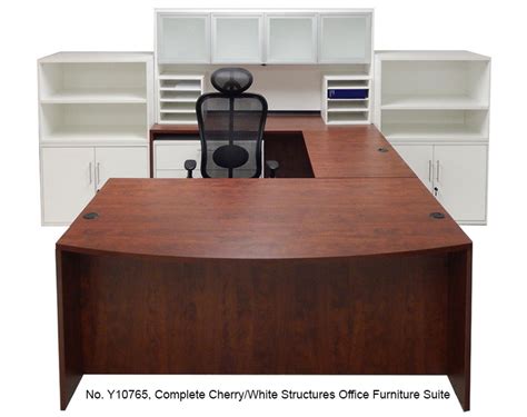 Complete Cherrywhite Structures Office Furniture Suite