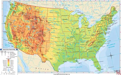 Geographical Map Of Us United States Maps