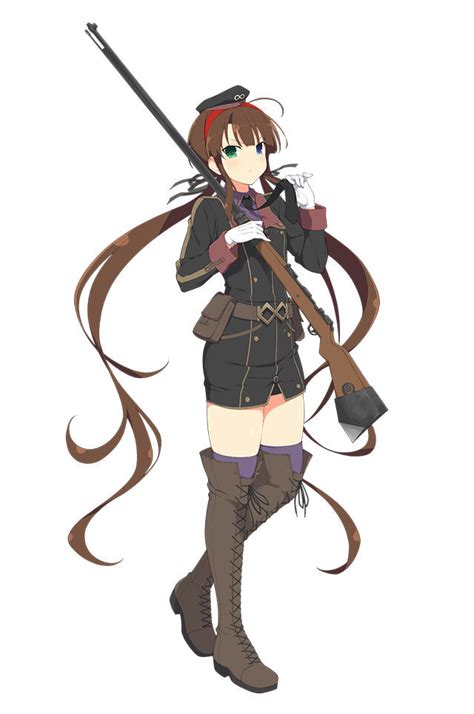 the big imageboard tbib 1girl boots breasts gun large breasts military uniform rifle ryoubi