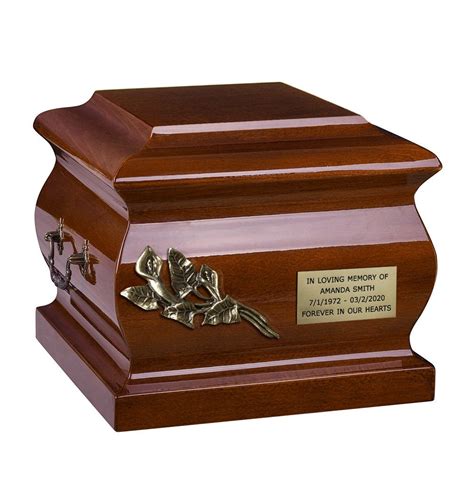 Beautiful Solid Wood Casket Funeral Ashes Urn For Adult Etsy Uk
