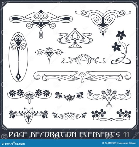 Vector Set Of Calligraphic Design Elements And Page Decor Stock Vector