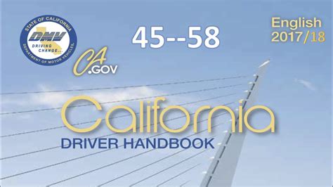 California Driver Handbook Audioreal Voicedmv45 58
