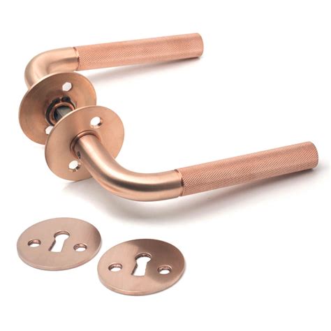 Door Handle L Handle Brushed Copper Lx Model 1030 Copper Door