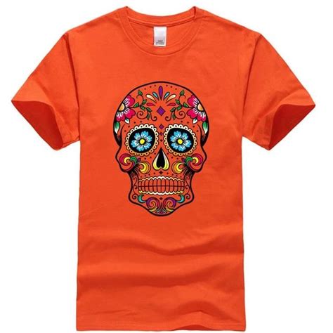 Unisex Festive Color Skull Designed T Shirt Free Shipping Worldwide