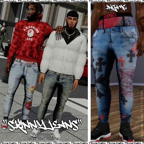 Sagging Skinny Jeans In 2022 Sims 4 Male Clothes Sims 4 Men Clothing