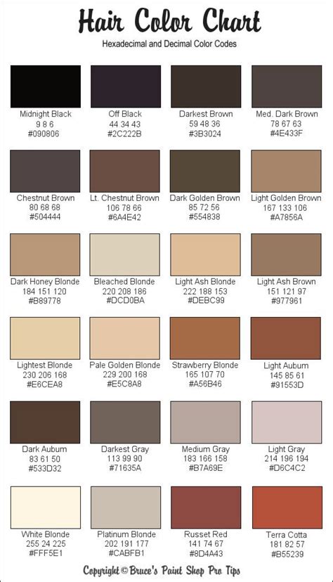 Pin By Patti Perry On Photoshop Elements Skin Color Palette Hair