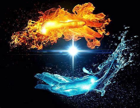 Elemental Reference Water Fire Hands Twin Flame Art Fire Art