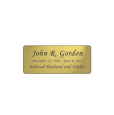 Gold Engraved Nameplate Rounded Corners 2 34 X 1 18
