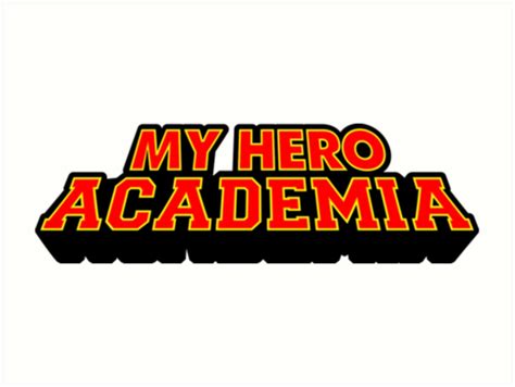 My Hero Academia English Logo Shirt Art Print By Bestanigear Redbubble