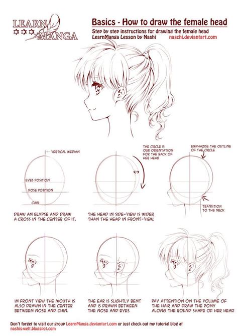 Learn Manga How To Draw The Female Head Side By Naschi On Deviantart
